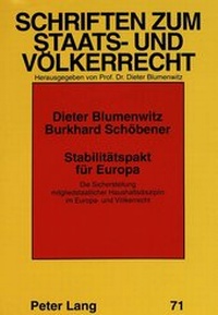 Abbildung von: Stabilitätspakt für Europa - Peter Lang Verlag