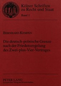 Abbildung von: Die deutsch-polnische Grenze nach der Friedensregelung des Zwei-plus-Vier-Vertrages - Peter Lang Verlag