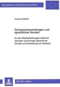 Cover: Computeranwendungen und sprachlicher Kontext - Peter Lang Verlag