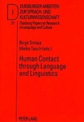 Cover: Human Contact through Language and Linguistics - Peter Lang Verlag
