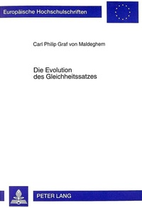 Abbildung von: Die Evolution des Gleichheitssatzes - Peter Lang Verlag