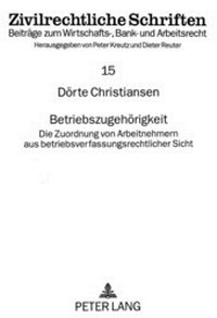 Abbildung von: Betriebszugehörigkeit - Peter Lang Verlag