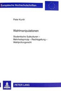 Abbildung von: Wahlmanipulationen - Peter Lang Verlag