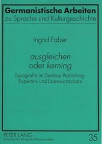 Abbildung von: «ausgleichen» oder «kerning» - Peter Lang Verlag