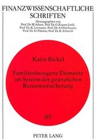 Abbildung von: Familienbezogene Elemente im System der gesetzlichen Rentenversicherung - Peter Lang Verlag