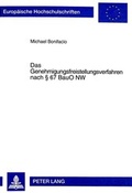 Cover: Das Genehmigungsfreistellungsverfahren nach &sect; 67 BauO NW - Peter Lang Verlag