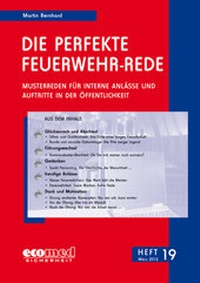 Abbildung von: Die perfekte Feuerwehr-Rede Heft 19 - ecomed Storck