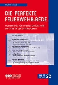 Abbildung von: Die perfekte Feuerwehr-Rede Heft 22 - ecomed Storck