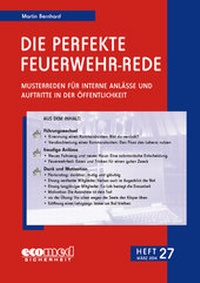 Abbildung von: Die perfekte Feuerwehr-Rede Heft 27 - ecomed Storck