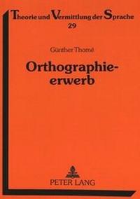 Abbildung von: Orthographieerwerb - Peter Lang Verlag