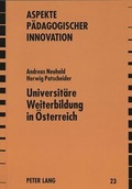 Cover: Universit&auml;re Weiterbildung in &Ouml;sterreich - Peter Lang Verlag