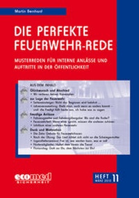 Abbildung von: Die perfekte Feuerwehr-Rede Heft 11 - ecomed Storck