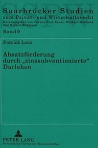 Abbildung von: Absatzförderung durch «zinssubventionierte» Darlehen - Peter Lang Verlag