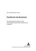 Bild: Fachtexte im Kontrast - Peter Lang Verlag