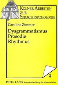 Abbildung von: Dysgrammatismus - Prosodie - Rhythmus - Peter Lang Verlag
