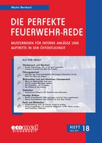 Abbildung von: Die perfekte Feuerwehr-Rede Heft 18 - ecomed Storck