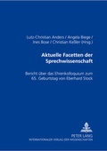 Cover: Aktuelle Facetten der Sprechwissenschaft - Peter Lang Verlag