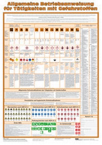 Bild: Wandtafel Allgemeine Betriebsanweisung für Tätigkeiten mit Gefahrstoffen - ecomed-Storck