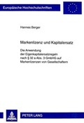 Cover: Markenlizenz und Kapitalersatz - Peter Lang Verlag