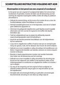 Abbildung von: Schriftliche Weisungen gemäß ADR, niederländisch (Niederlande) - ecomed Storck