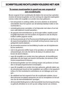 Abbildung von: Schriftliche Weisungen gemäß ADR, niederländisch (Belgien) - ecomed Storck