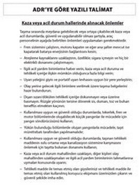 Abbildung von: Schriftliche Weisungen gemäß ADR, türkisch - ecomed Storck