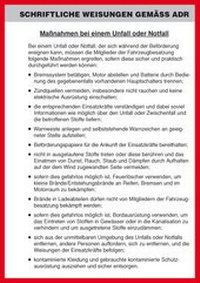 Bild: Schriftliche Weisungen gemäß ADR, deutsch - ecomed Storck