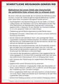 Bild: Schriftliche Weisungen gemäß RID, deutsch - ecomed Storck