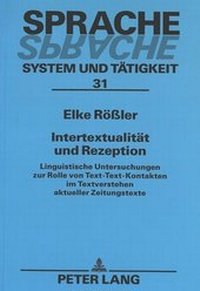 Abbildung von: Intertextualität und Rezeption - Peter Lang Verlag