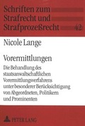 Cover: Vorermittlungen - Peter Lang Verlag