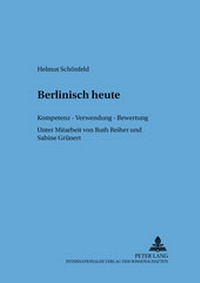Abbildung von: Berlinisch heute - Peter Lang Verlag