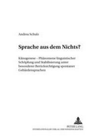 Abbildung von: Sprache aus dem Nichts? - Peter Lang Verlag