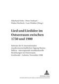 Cover: Lied und Liedidee im Ostseeraum zwischen 1750 und 1900 - Peter Lang Verlag