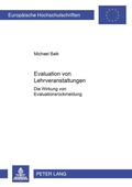 Cover: Evaluation von Lehrveranstaltungen - Peter Lang Verlag