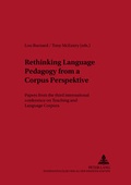 Cover: Rethinking Language Pedagogy from a Corpus Perspective - Peter Lang Verlag