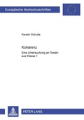 Cover: Koh&auml;renz - Peter Lang Verlag