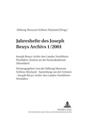 Cover: Jahreshefte des Joseph Beuys Archivs 1/2001 - Peter Lang Verlag