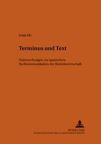 Abbildung von: Terminus und Text - Peter Lang Verlag