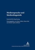 Cover: Mediensprache und Medienlinguistik - Peter Lang Verlag