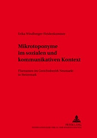 Abbildung von: Mikrotoponyme im sozialen und kommunikativen Kontext - Peter Lang Verlag