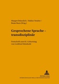 Cover: Gesprochene Sprache - transdisziplin&auml;r - Peter Lang Verlag