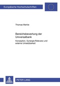 Cover: Bereichsbewertung der Universalbank - Peter Lang Verlag