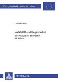 Abbildung von: Instabilität und Regierbarkeit - Peter Lang Verlag