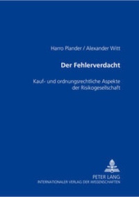 Enlarge image Cover: Der Fehlerverdacht - Peter Lang Verlag