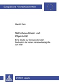 Cover: Selbstbewu&szlig;tsein und Objektivit&auml;t - Peter Lang Verlag