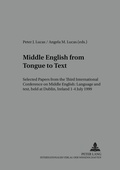 Cover: Middle English from Tongue to Text - Peter Lang Verlag