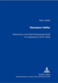 Abbildung von: Hermann Heller - Peter Lang Verlag
