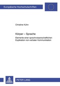 Cover: K&ouml;rper - Sprache - Peter Lang Verlag