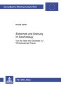 Bild: Sicherheit und Ordnung im Strafvollzug - Peter Lang Verlag