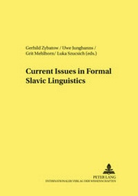 Enlarge image Cover: Current Issues in Formal Slavic Linguistics - Peter Lang Verlag